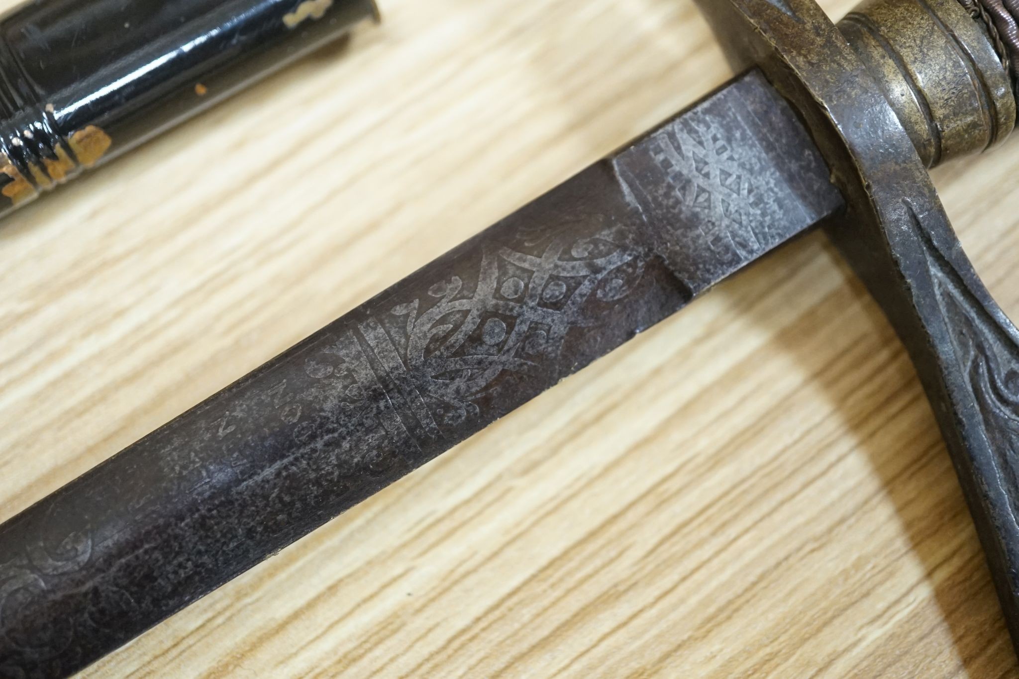A late 19th century court sword, 90cms long.